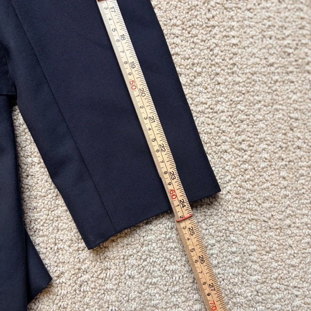J.Crew Ludlow Jacket 38R Black Navy Italian Loro Piana Super 120s Wool Blazer